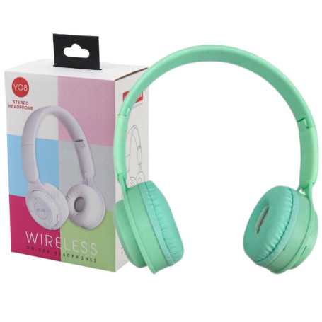 Bluetooth Headset Over-Ear Y08 - Green