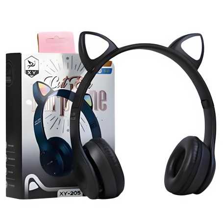 Casque Stéréo Bluetooth P47M avec Oreillette Lumineuse - Noir