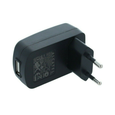 Adapter Sector USB Alcatel - S005UV0500100 - 5V - 1A - 5W - Black - Bulk