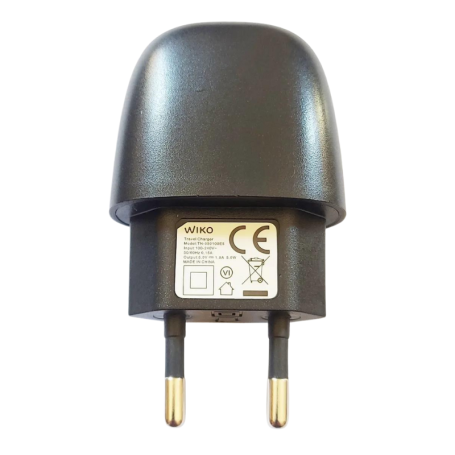 Adaptateur Secteur USB Wiko TN-050100E5 -  5V - 1A -  5W - Noir - Vrac