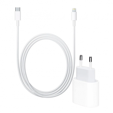 Kit Chargeur Câble USB-C / Lightning 20W (Apple) - Vrac