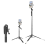 Support Tripod Bluetooth Phone with Double Lighting K28 1.7 M - Black