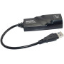 USB 3.0 wired network card adapter to RJ45, Gigabit Lan Ethernet, 10/100/1000Mbps, for laptop PC - Black