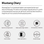 Étui Rabat Portefeuille En Cuir ARAREE Mustang Diary Samsung S24 Ultra - Noir