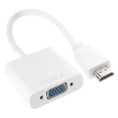 Adaptateur Mini DisplayPort vers VGA - 25CM - Blanc