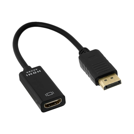 Adaptateur DisplayPort male vers HDMI femelle - HDTV 4K - Noir