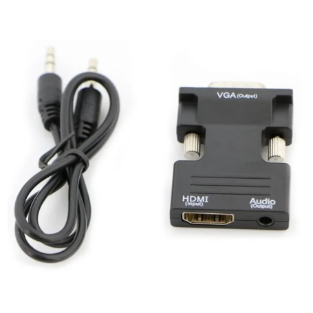 Converter Input HDMI Female Audio to VGA Male - Black