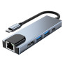 Hub Type-C 5 en 1 - HDMI + LAN + USB 3.0*2 + Type-C