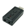 Adaptateur Audio USB Virtuel 7.1 avec Bouton de Commande (Micro audio/Jack)