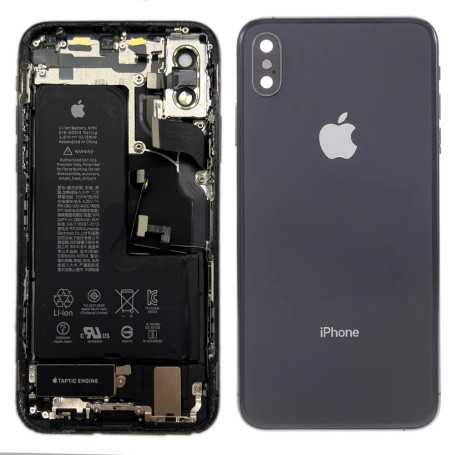 Châssis Complet iPhone XS Noir - Connecteur de Charge (Origine Demonté) - Grade B