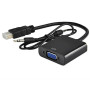 HDMI(HDTV) Adapter to VGA with Audio Cable - 25cm - Black