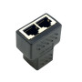 Extension de Câble Réseau CAT6 RJ45 et Adaptateur Double - Noir