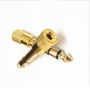 Audio Adapter 6.35mm male to 3.5mm female for Headset / Jack / Microphone - Gold