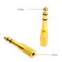 Audio Adapter 6.35mm male to 3.5mm female for Headset / Jack / Microphone - Gold