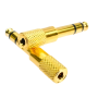 Audio Adapter 6.35mm male to 3.5mm female for Headset / Jack / Microphone - Gold