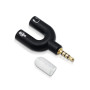 Adapter Audio Double Jack for Earphone / Headset / Microphone with Plug Pin male 3.5MM