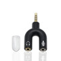 Adaptateur Audio Double Jack pour Écouteur / Casque / Micro avec Prise Fiche mâle 3.5MM