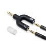 Adaptateur Audio Double Jack pour Écouteur / Casque / Micro avec Prise Fiche mâle 3.5MM