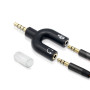 Adapter Audio Double Jack for Earphone / Headset / Microphone with Plug Pin male 3.5MM