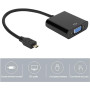 Adaptateur Micro HDMI/HDTV vers VGA - 25cm - Noir