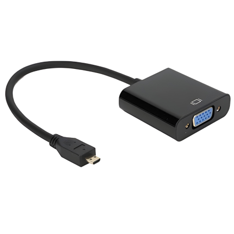 Adaptateur Micro HDMI/HDTV vers VGA - 25cm - Noir