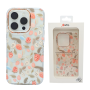 Coque de Protection Transparente avec Motifs Flower-03 pour iPhone - Saumon (Mayline)