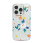 Coque de Protection Transparente avec Motifs Flower-06 pour iPhone - Fleurs Bleu Blanc (Mayline)