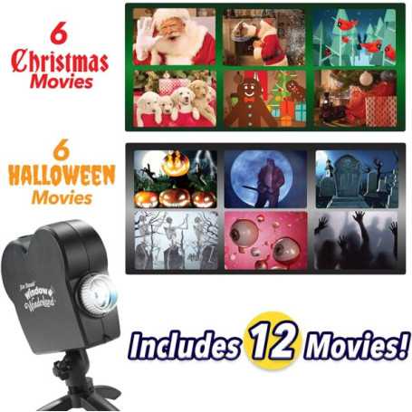 Projecteur Polyvalent pour Fêtes de Noël, Halloween et Ambiance Domestique