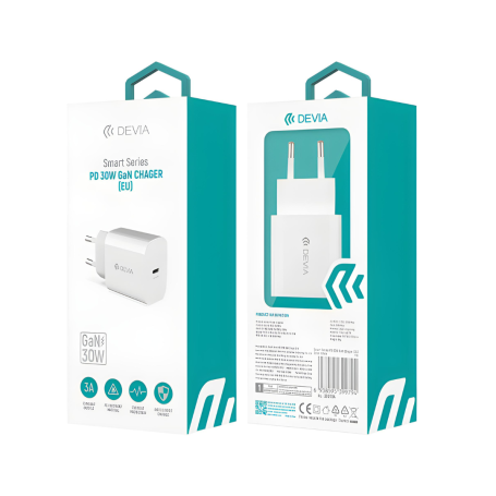 DEVIA GaN 30W PD USB-C Power Adapter (EU)