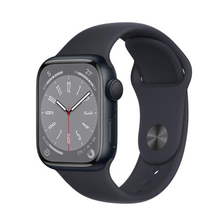 Montre Connectée Apple Watch Series 9 GPS 45mm Midnight Aluminium Avec Boîte et Bracelet - Comme Neuf