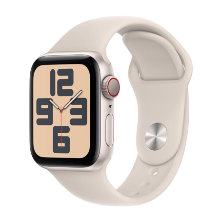 Montre Connectée Apple Watch Series SE 2 GPS + Cellular 40mm Aluminium Argent Avec Boîte et Bracelet - Grade AB