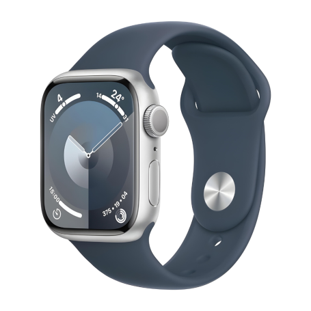 Montre Connectée Apple Watch Series 9 GPS + Cellular 41mm Aluminium Argent Avec Bracelet - Grade A