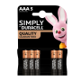 Alkaline Batteries Duracell Mini AAA Simply LR03 MN2400 x 5pcs