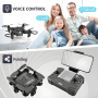 Mini Drone Professionnel avec Caméra 4K Portable RTF Pliable RC Quadricoptère avec 4 Batteries