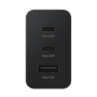 Samsung 65W PD Power Adapter Trio 2 USB-C + USB Type-C Charger Kit - Black - Retail Box (Original)