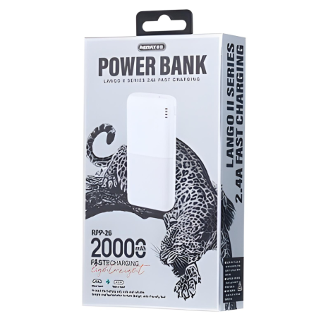 Power Bank 20000mAh RPP-26 REMAX - Blanc