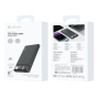 Power Bank 10000 mAh DEVIA Smart Series - Charge Rapide 12W - Gris Élégant - Idéal pour Vos Voyages