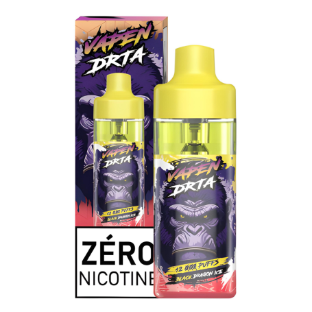 Vapoteuse E-Liquide Rechargeable - Vapen Drta - 12000 puffs 0% Nicotine - Black Dragon Ice