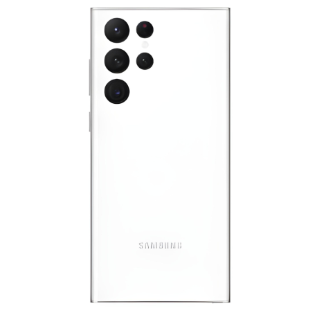 Vitre arrière Samsung Galaxy S22 Ultra 5G Sans Contour lentille Blanc (Original Démonté) -Grade A