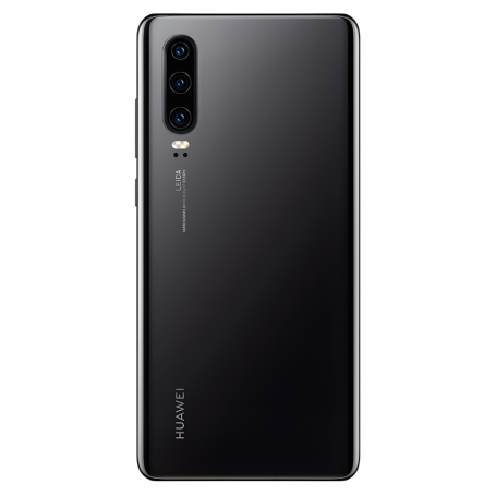 Vitre arrière Huawei P30 Sans Contour lentille Noir (Original Démonté) - Grade B