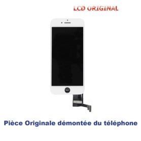 Ecran iPhone 7 Noir/Blanc Démonté du Téléphone - LCD RETINA ORIGINAL + Vitre Tactile sur Chassis
