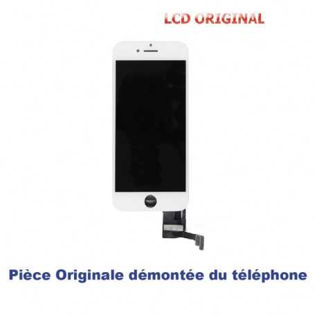 Ecran iPhone 7 Noir/Blanc Démonté du Téléphone - LCD RETINA ORIGINAL + Vitre Tactile sur Chassis