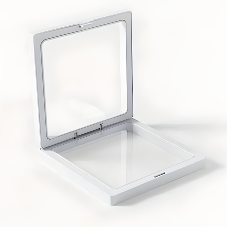 White PE Film Jewelry Storage Box - 7x9x2cm