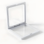 White PE Film Jewelry Storage Box - 7x9x2cm