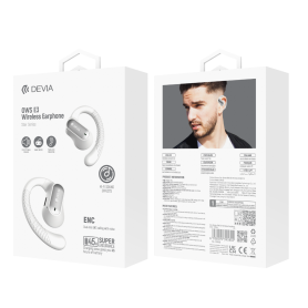 Écouteurs sans fil Bluetooth 10H Devia Star series OWS E3 EM055 - Blanc
