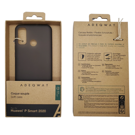 Coque ADEQWAT Eco Design pour Huawei P Smart 2020 / Samsung Galaxy A41 / A51 - Noir