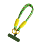 Nylon Phone Cover Necklace with Green Card - Green