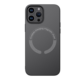 Coque de Protection en Silicone Noir Avec Magsafe pour iPhone