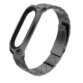 Bracelet Acier Noir pour Montre Mi Smart Band 3/4/5/6 - Élégance et Durabilité - Achat en Ligne