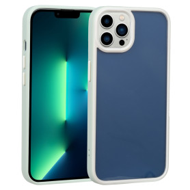 Transparent Protective Case with Contrast Color Frame for iPhone - Mint